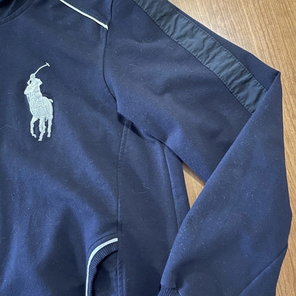 Vintage Polo Ralph Lauren Mens Full Zip Jacket L Navy Blue Classic Big Pony - Picture 4 of 10